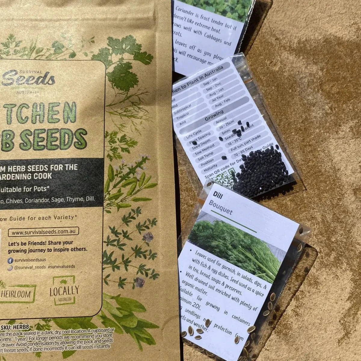 kitchen herb seed dill packet