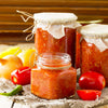 crushed tomatoes in jar