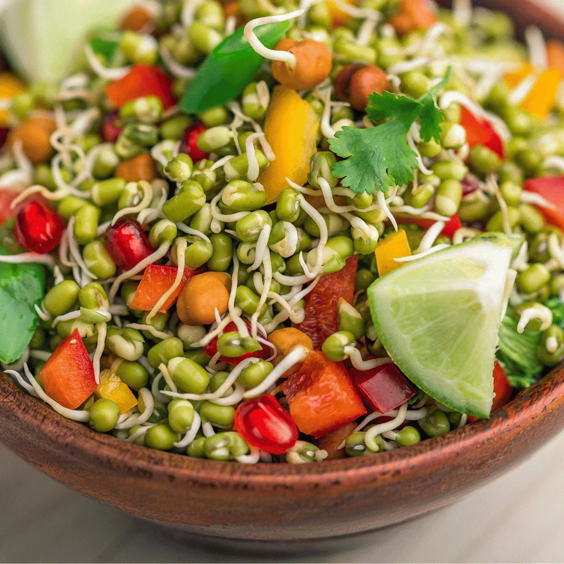 Fresh Sprouted Rainbow Salad