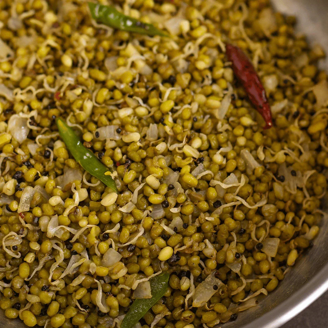 Mung Bean Stir-Fry with Onion